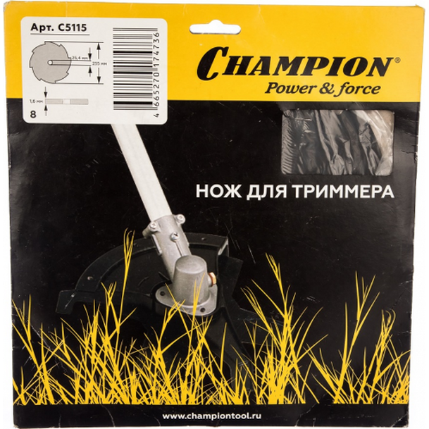 Нож Champion для жесткой травы 8/255/25,4 C5115