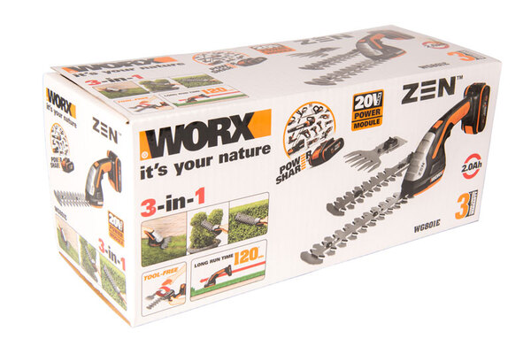 Аккумуляторные ножницы для травы и кустов WORX WG801E