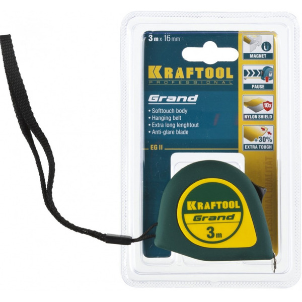 цена Рулетка Kraftool Grand 3м*16мм 34022-03-16