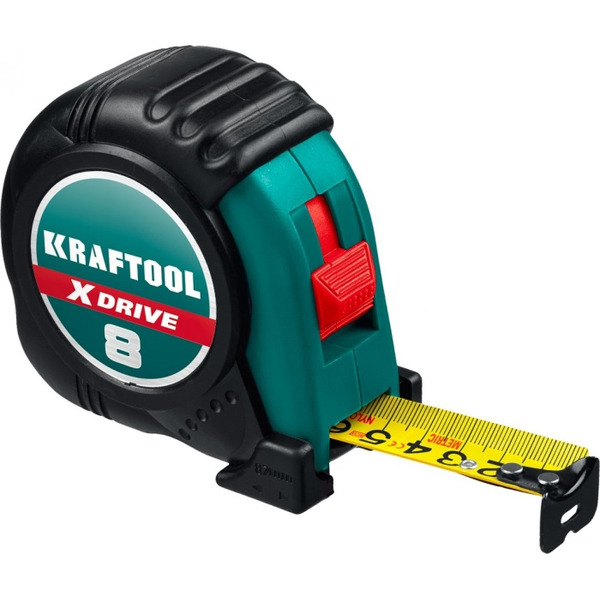 Рулетка Kraftool X-Drive 8м*25мм 34122-08_z02 рулетка kraftool grand 8м 25мм 34022 08 25