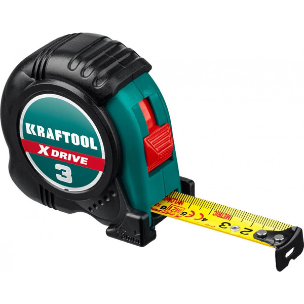 Рулетка Kraftool X-Drive 3м*19мм 34122-03-19_z02 рулетка kraftool x drive 8м 25мм 34122 08 z02