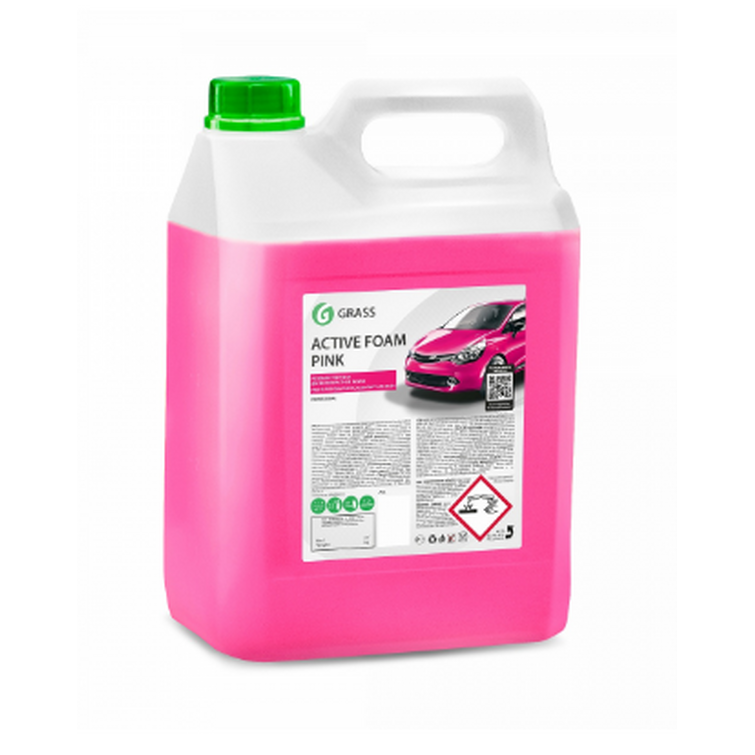 Средство для бесконтактной мойки Grass Розовая суперпена Active Foam Pink концентрат 6кг 113121