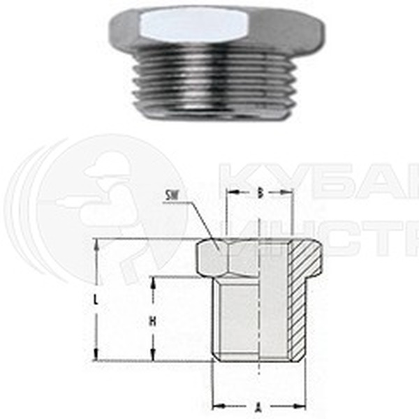 Переходник GAV 1218/3 270/2 М3/8*F1/8" 12009