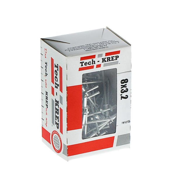 Заклепка 3,2х8 (100 шт) - коробка с ок. Tech-Krep 102282