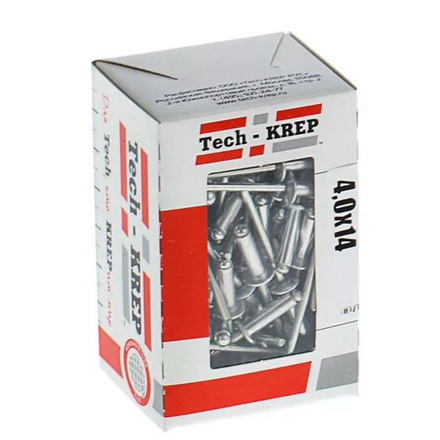Заклепка 4,0х14 (100 шт) - коробка с ок. Tech-Krep 102289