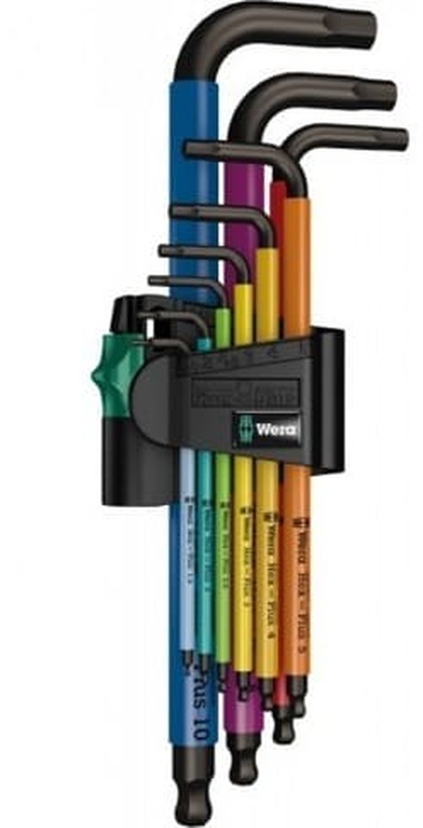 Набор ключей шестигранных Wera Multicolour 1,5-10мм с шаром 9шт WE-073593