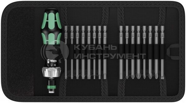 Отвертка наборная Wera Kraftform Kompakt 60RA WE-051040
