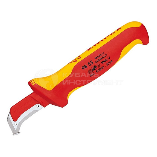 Нож для снятия изоляции Knipex диэлектрический 1000V KN-9855 инструмент электротехнический knipex для снятия изоляции с коаксиального кабеля kn 166005sb