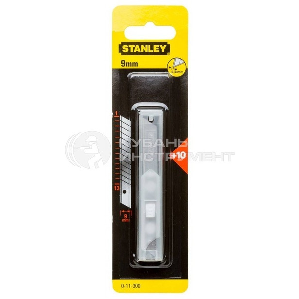 stanley лезвие для ножа stanley 18мм 10шт 0 11 301 Лезвие для ножа Stanley 9мм 10шт 0-11-300