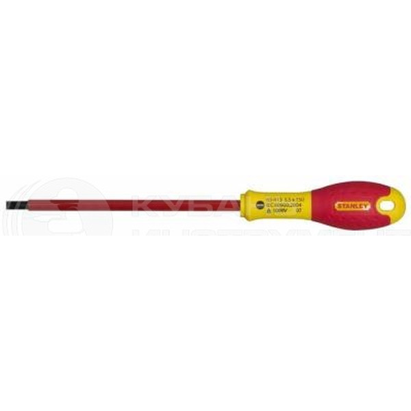 Отвертка диэлектрическая Stanley Fatmax SL4*100мм 0-65-412 stanley отвертка stanley essential sl4 100мм stht0 60378