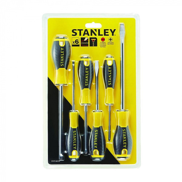 Набор отверток Stanley Essential 6шт STHT0-60209 stanley отвертка stanley essential sl4 100мм stht0 60378