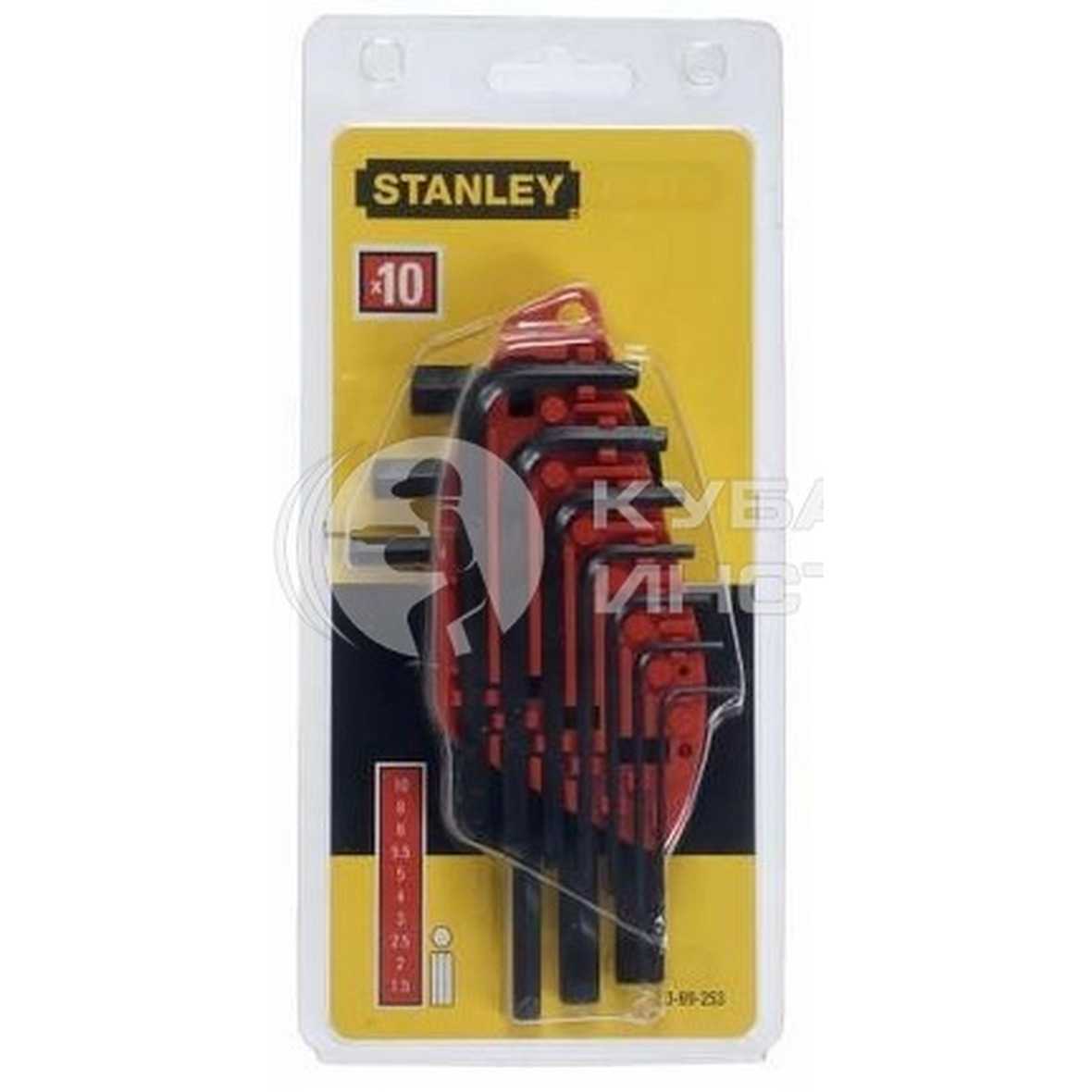 Набор ключей шестигранных Stanley 1,5-10мм 10шт 0-69-253 цена и фото