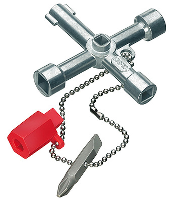 Ключ для электрошкафов Knipex с битой и переходником KN-001103