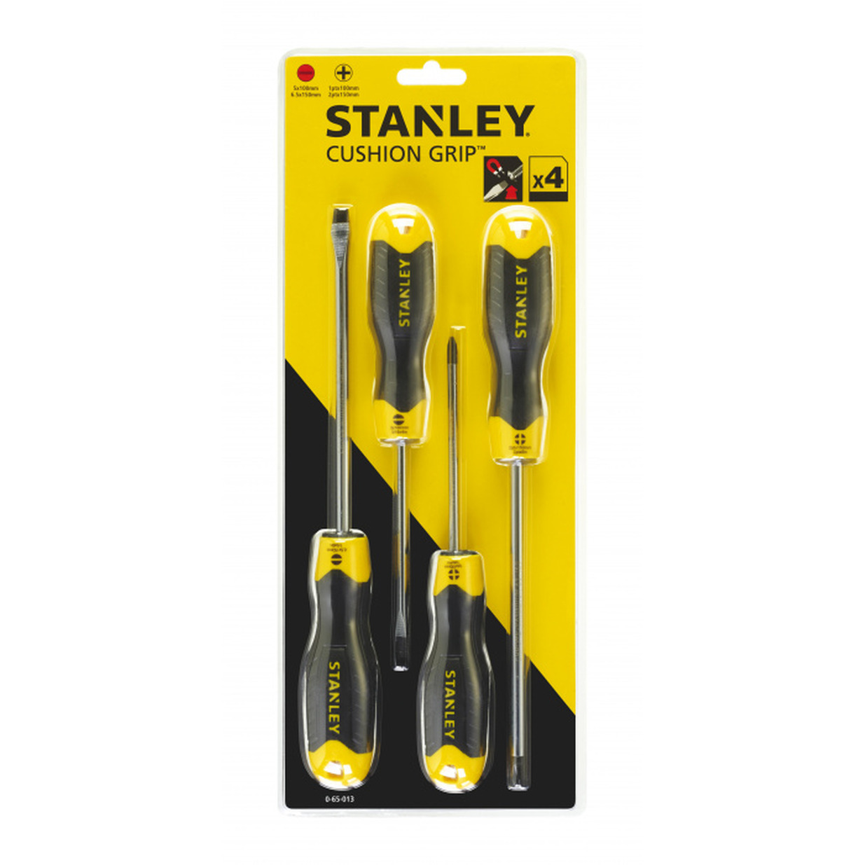 Набор отверток Stanley Cushion grip 4шт 0-65-013 stanley отвертка stanley cushion grip рн1 150мм 0 64 933