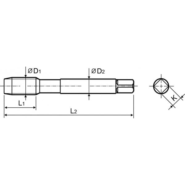 Метчик Thorvik T-Combo М14*1,25 HSS-G 2шт MT14125S2 52824