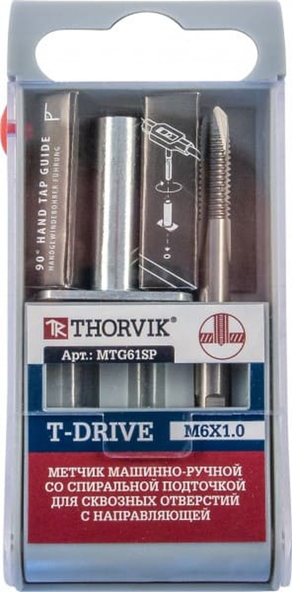Метчик Thorvik м/р T-Drive М6*1,0 HSS-G MTG61SP 52848