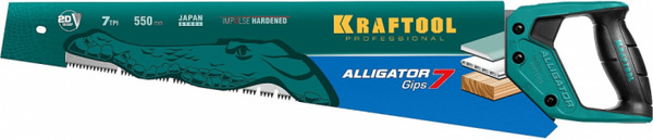 Ножовка по гипсу Kraftool Alligator 3D 7*550мм 15210