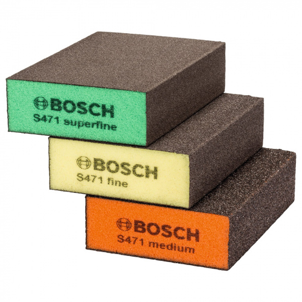 Набор губок Bosch 69x97x26мм M/F/SF Flat 3шт 2608621253