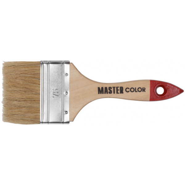 Кисть Master Color флейцевая 75мм натуральная щетина 30-0015 кисть малярная флейцевая master color халяль 30 0221 30 мм