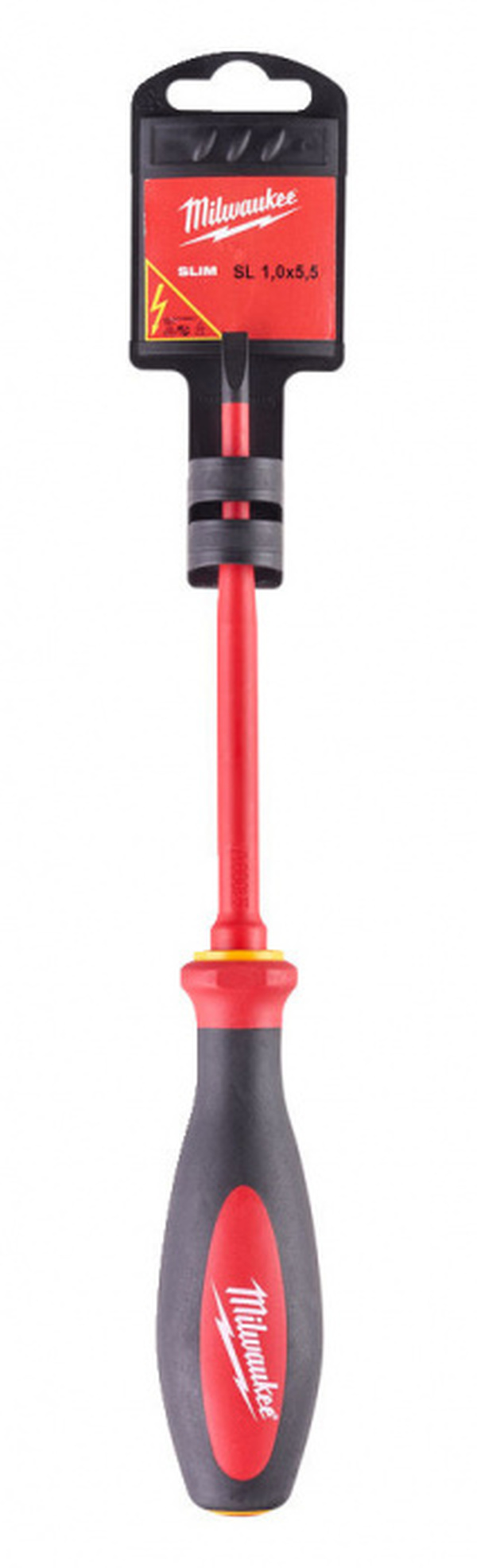 Отвертка диэлектрическая Milwaukee VDE тонкая SL1,0*5,5*125мм 4932471447