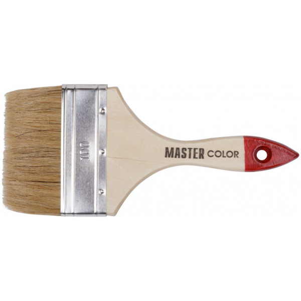 Кисть Master Color флейцевая 100мм натуральная щетина 30-0016 кисть малярная флейцевая master color халяль 30 0221 30 мм