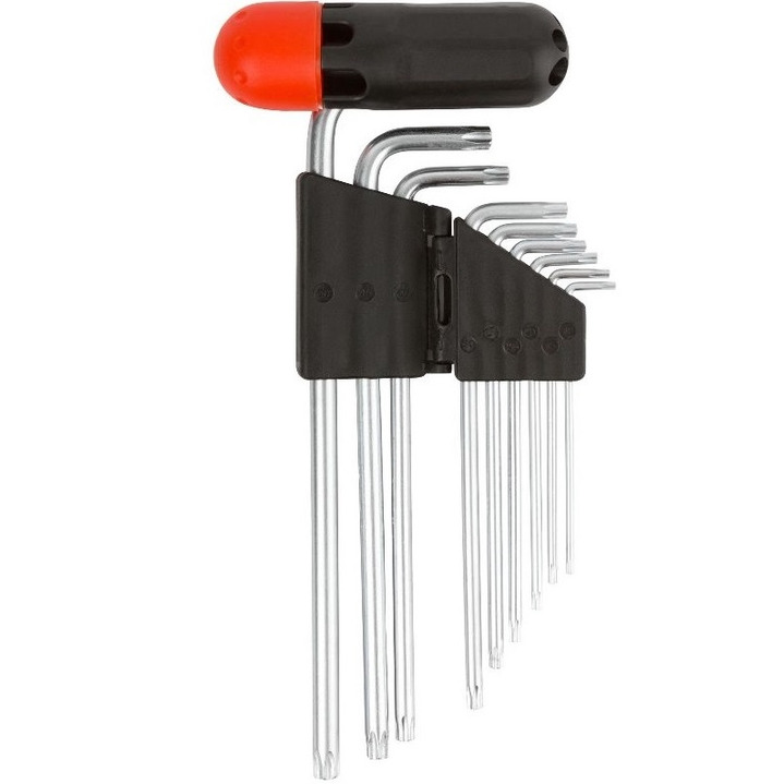 Набор ключей Torx FIT длинных Т10-Т50 9шт 64027