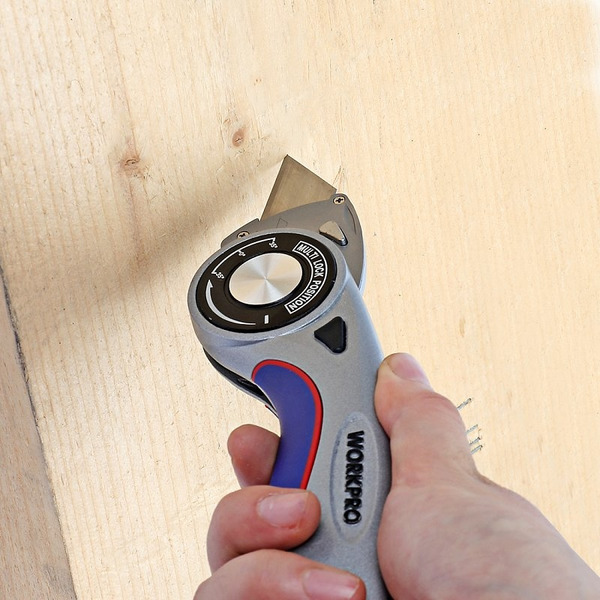 Нож WorkPro cкладной алюминиевый 3позиции WP211013