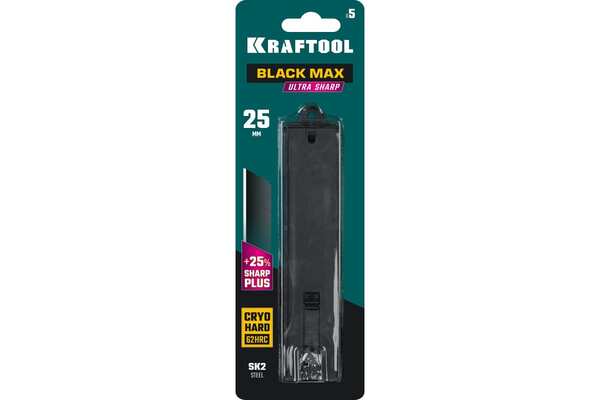 Лезвие для ножа Kraftool Black Max 25мм 5шт 09602-25-S5