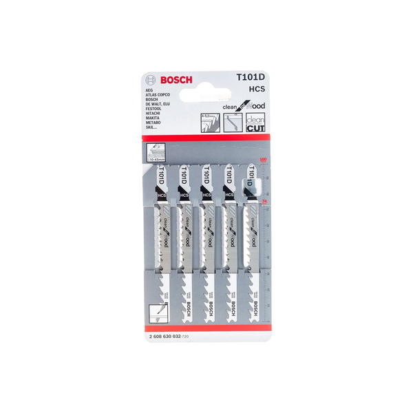Пилки для лобзика Bosch Т101D (5шт) 2608630032