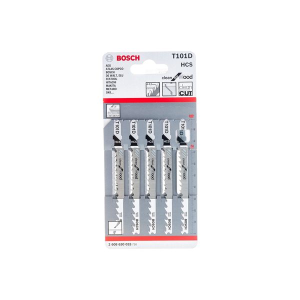 Пилки для лобзика Bosch Т101D  5шт  2608630032