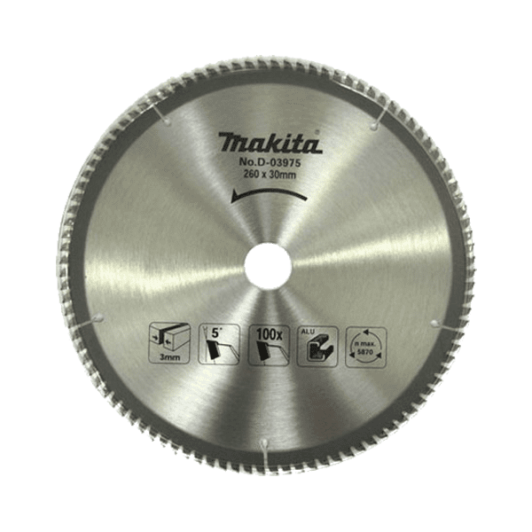 Диск пильный по алюминию Makita Standard 260*30*1,8*100T D-03975