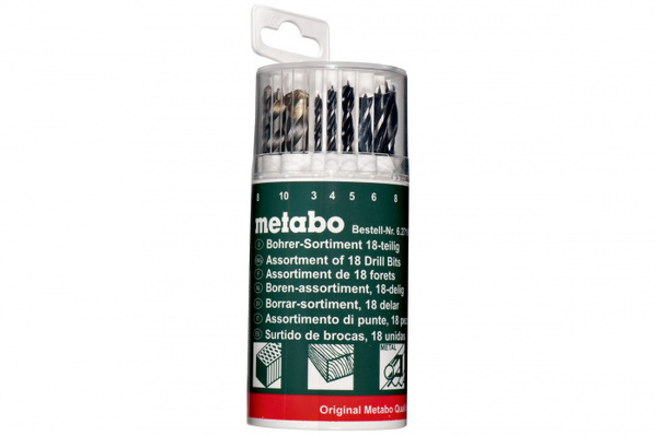 Набор сверл Metabo  18шт  3-10мм 627190000