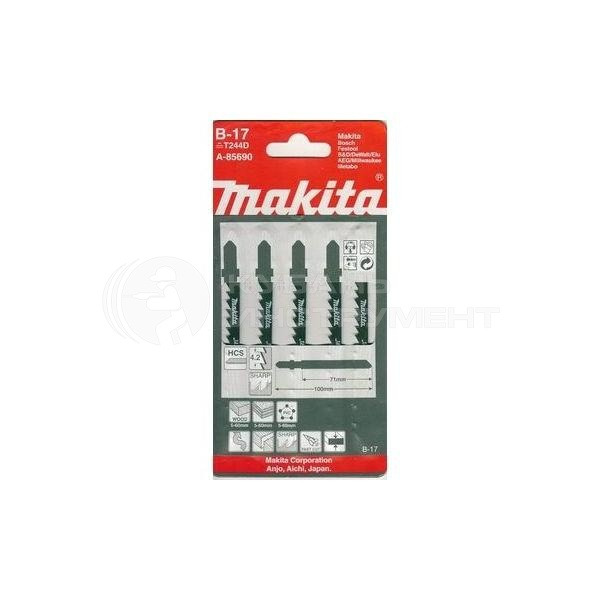 Пилки для лобзика по дереву Makita B-17 70мм А-85690 пилки для лобзика makita b 27 а 85787