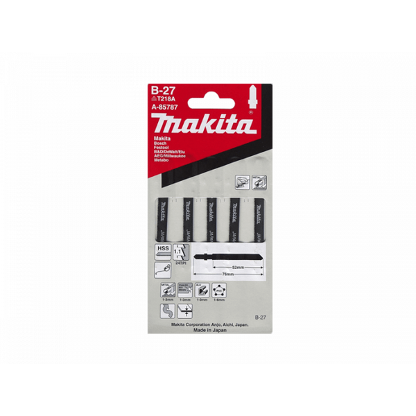 Пилки для лобзика Makita B-27 А-85787 пилки для лобзика макита а 85640 чис рез дерева