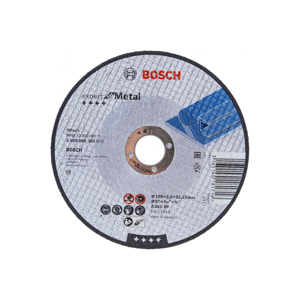 Круг отрезной по металлу Bosch Expert 150*2,5*22,2мм SLO 2608600382 bosch круг отрезной по металлу bosch expert 230 3 0 22 2мм slo 2608600226