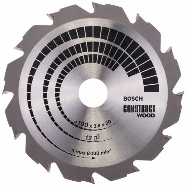 Диск пильный Bosch Construct 190*30*2,6мм 2608640633