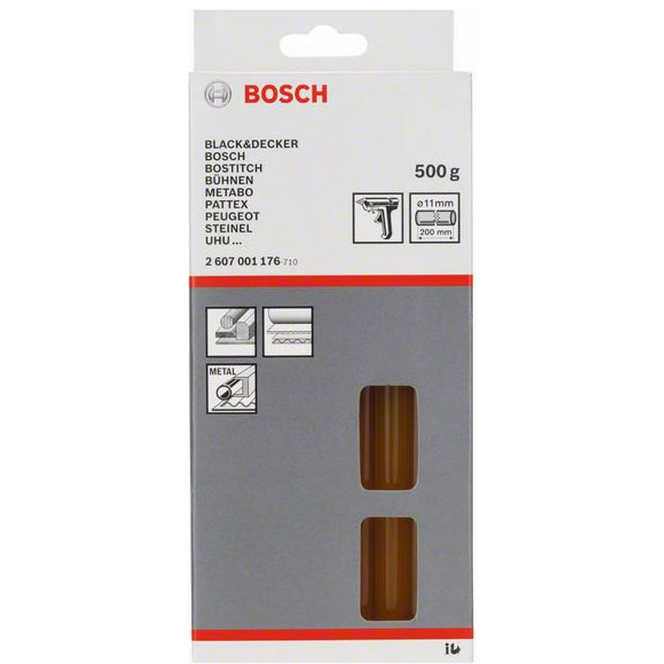 Стержень клеевой Bosch 11*200мм  желтые  25шт 2607001176