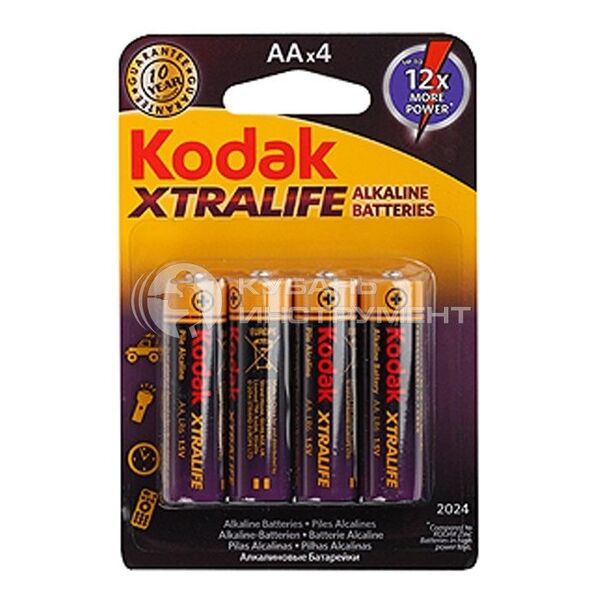 Батарейка Kodak LR6-4BL Xtralife (KAA-4) (80/400/17600) 01-00005287