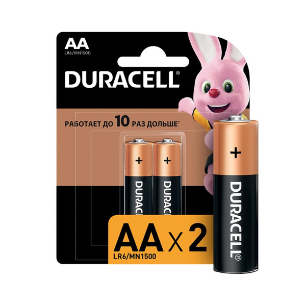 Батарейка Duracell LR6 2BL Basic  40/120  01-00006103