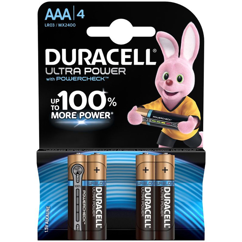 Батарейка Duracell LR03 4BL Ultra Power УФ-00000038 батарейка duracell ultra high power cr123 lithium 1 шт