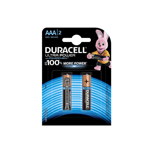 Батарейка Duracell LR03 2BL Ultra Power УФ-00000270 батарейка duracell alkaline 1 5 в lr03 bl4