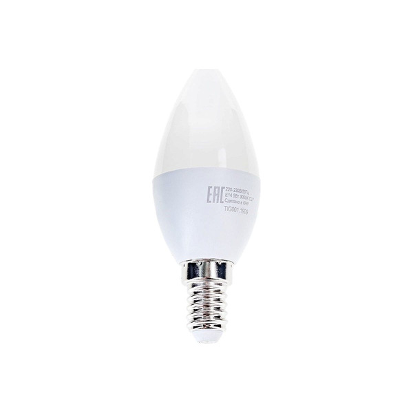 Лампочка светодиодная Ресанта LL-R-C37-5W-230-3K-E14 (свеча, 5Вт, тепл., Е14) 76/1/1