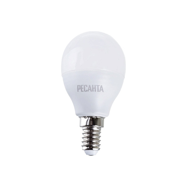 Лампочка светодиодная Ресанта LL-R-G45-7W-230-4K-E14 (шар, 7Вт, нейтр., Е14) 76/1/8