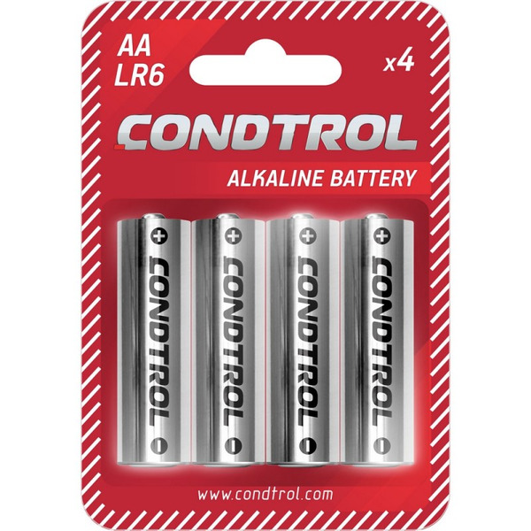 Батарейка Condtrol AA LR6 4шт 7-1-040 щелочная батарея condtrol aa lr6 4шт condtrol 7 1 040