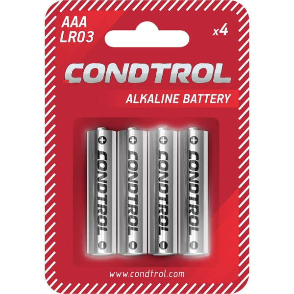 Батарейка Condtrol AAA LR03 4шт 7-1-041 батарейка duracell ultra power aaa lr03 4шт