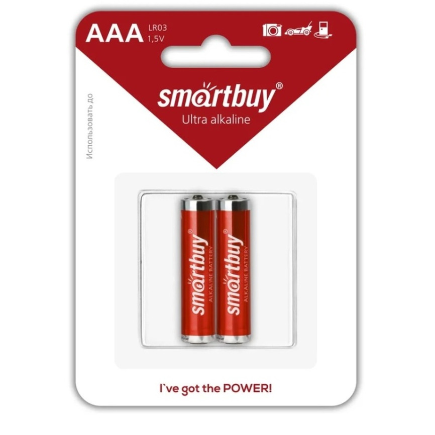Батарейка Smartbuy LR03/2B SBBA-3A02B lr03 элемент питания smartbuy bl5 strip лента отрывная 60 600 sbba 3a05b
