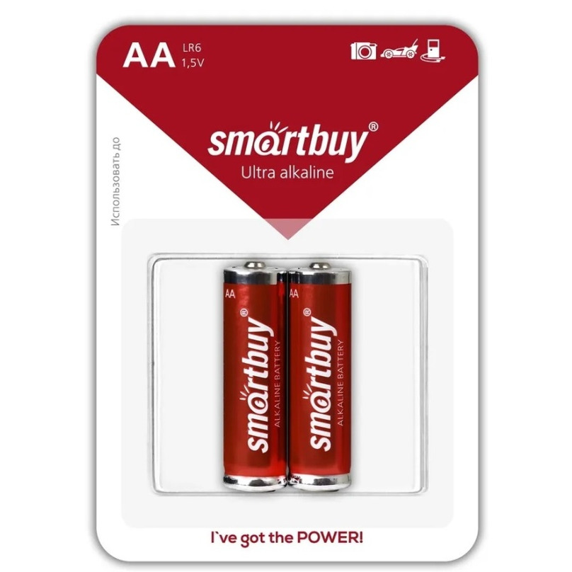 Батарейка Smartbuy LR6/2B SBBA-2A02B комплект щелочных элементов питания smartbuy one lr6 bl2 soba 2a02b eco