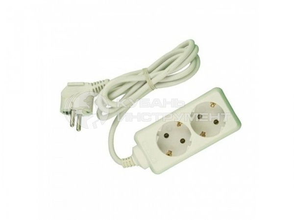 Удлинитель Energolux PS 2-2  2 розетки,2 м.провод сечение-0,75 кв.мм без заземления 