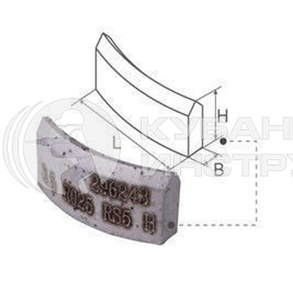 Алмазный сегмент HCD 24*3.5*10 R030 RS5H