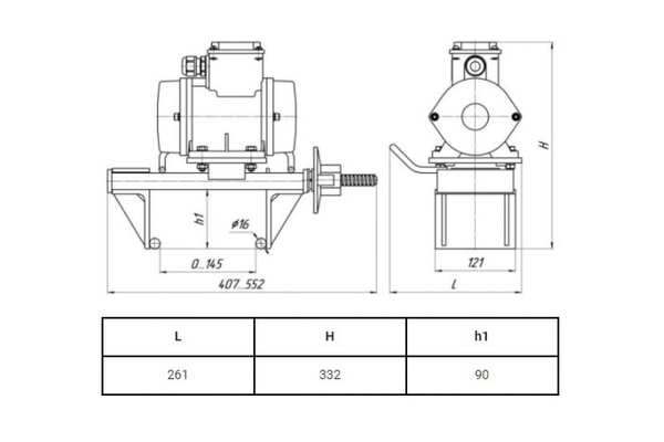 Вибратор Красный Маяк тисковый для опалубки ИВ-448-03 (ИВ-99Е/220В/0,5кВт/50Гц/3000об/мин/к5м/УЗО)